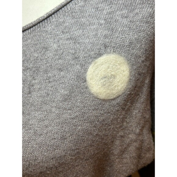 Emilio Pepe Italy Gray Sweater with Multi-Color Circles Size S/M - Picture 2 of 7